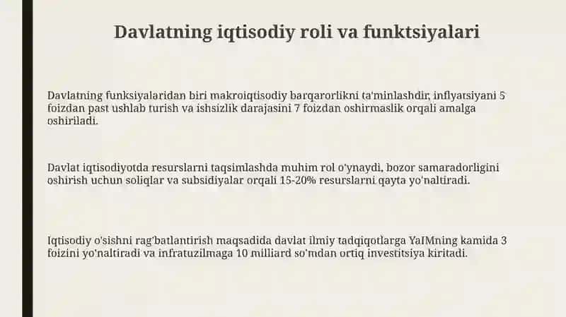 Davlat iqtisodiyoti: asosiy tushunchalar va tendentsiyalar 3