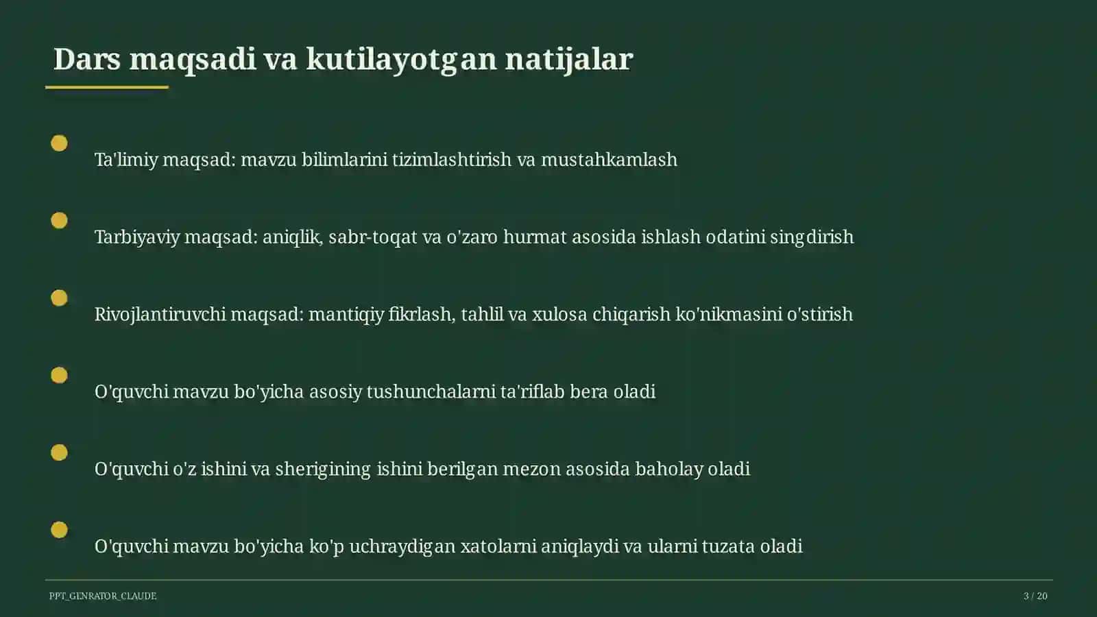 Dolzarb mavzular — maktab va o'qituvchilar 3