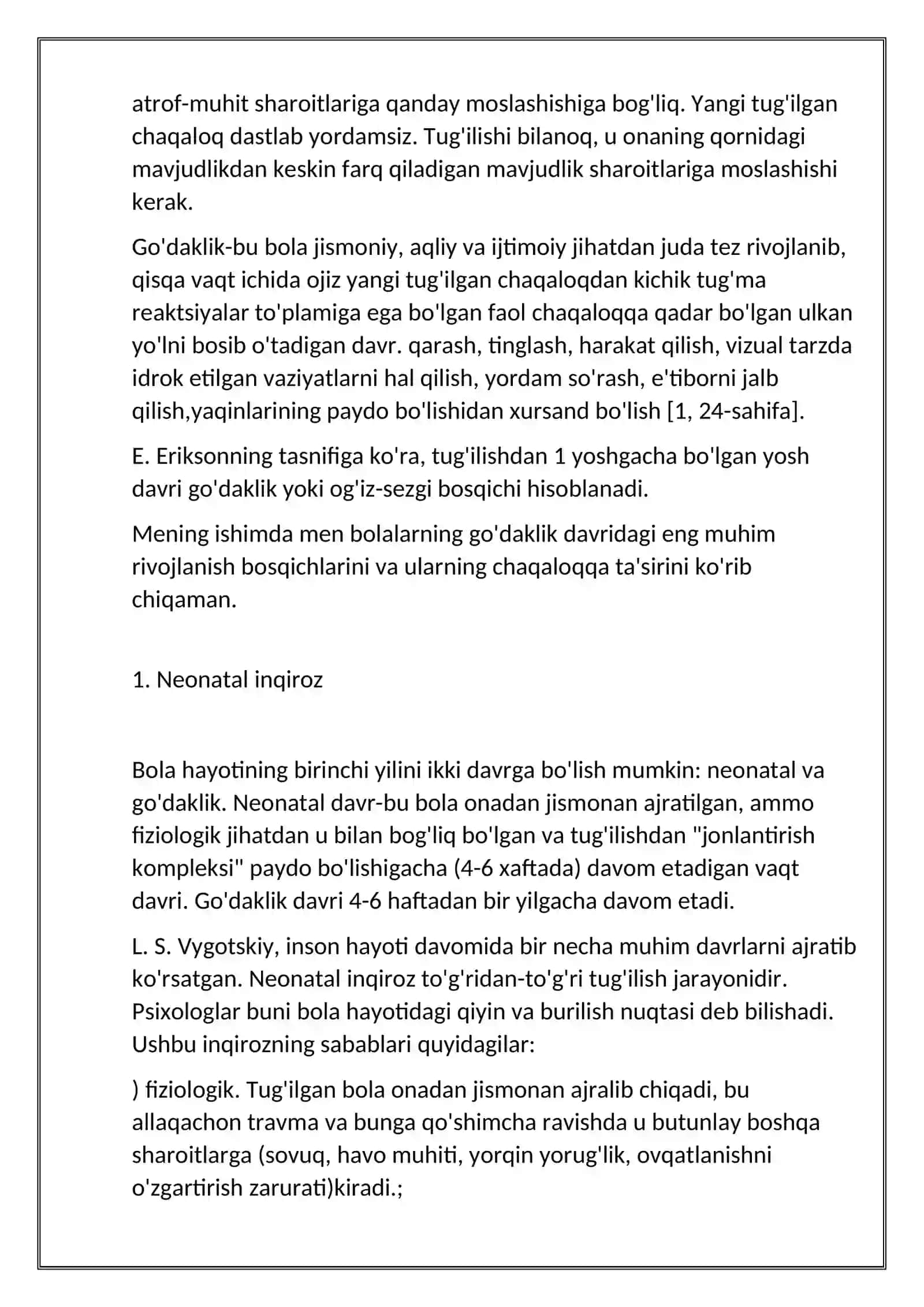 Chaqaloqlik davrining psixologik xususiyatlari psixodiagnostikasi 3