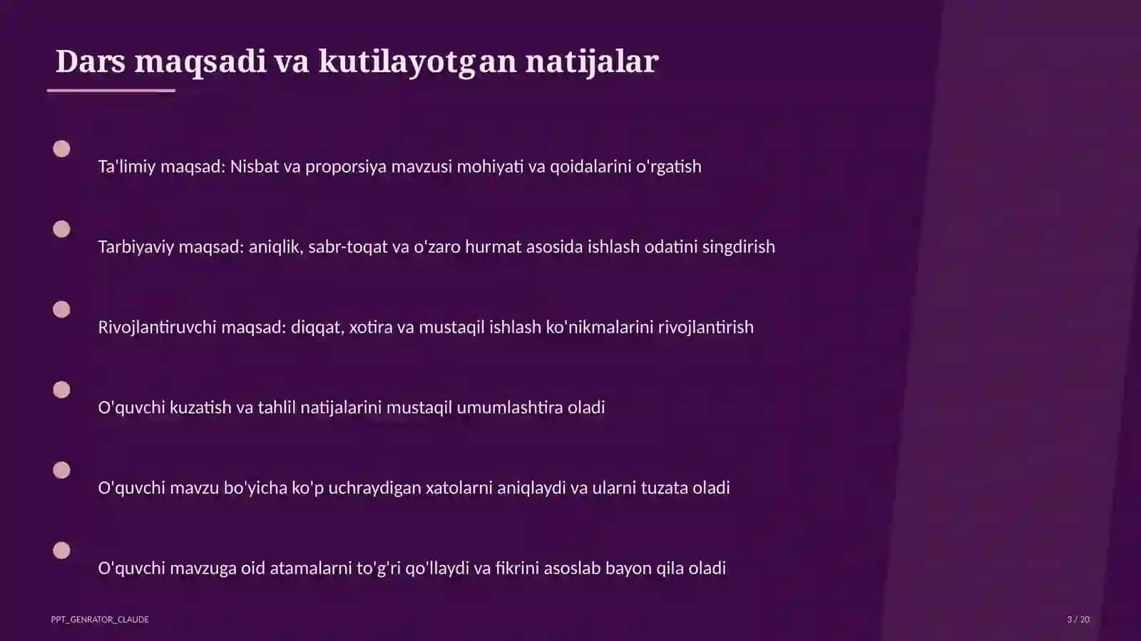 Nisbat va proporsiya (6-sinf) 3