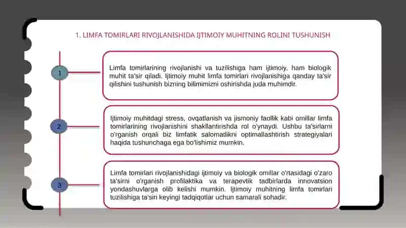 Limfa tomirlarining taraqqiyoti va tuzilishiga ijtimoiy va biologik muhitlar ta'siri 3
