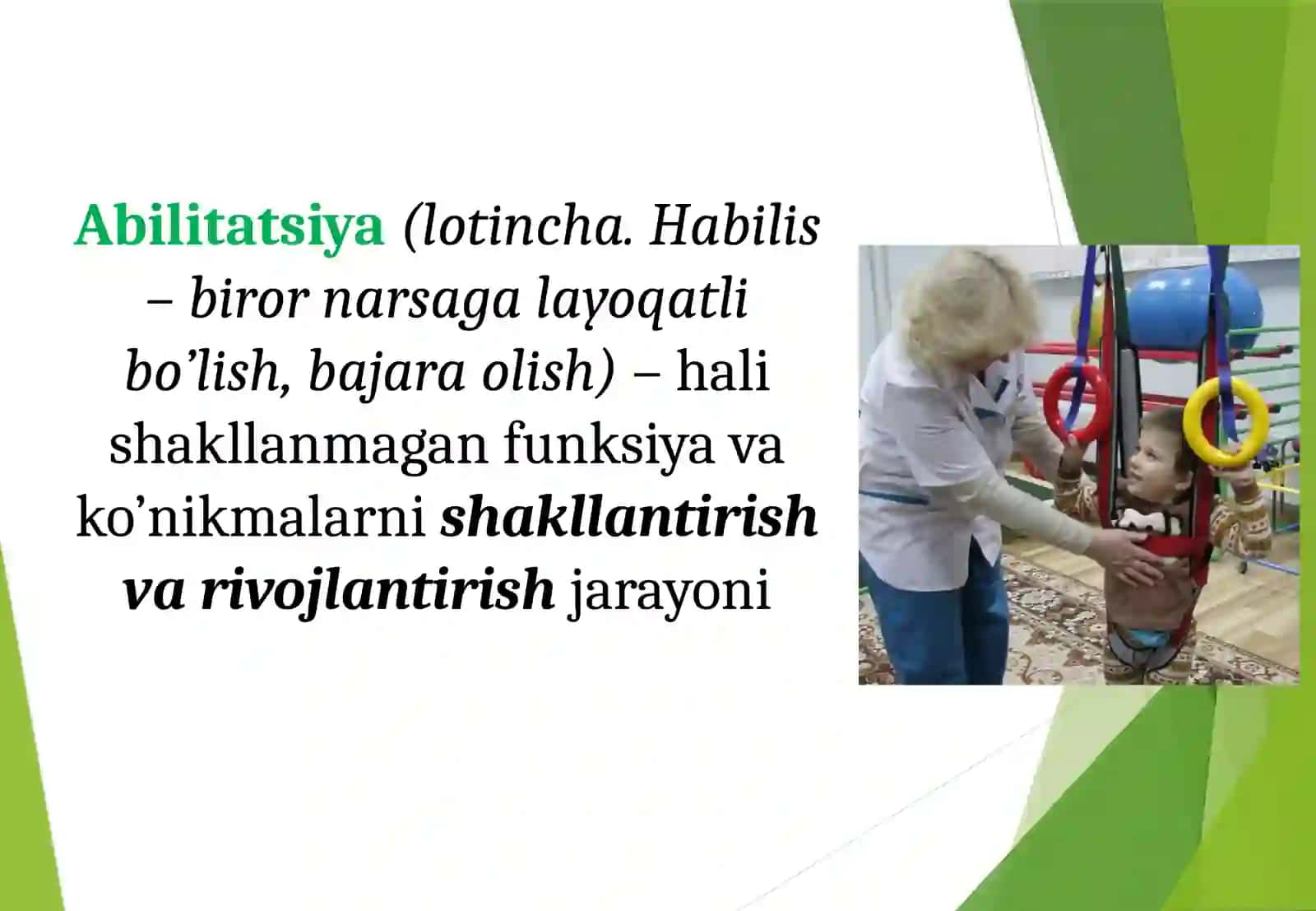 Tayanch-harakata’zolaridan nuqsoni bo’lgan bolalar: abilitatsiya va reabilitatsiya tushunchalari 3