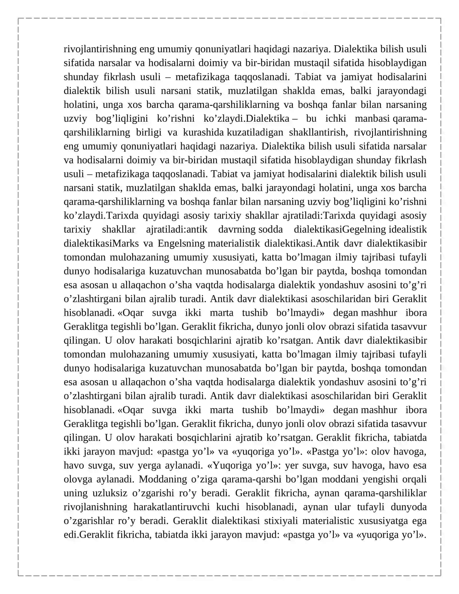 Dialektikaning asosiy qonunlari 3