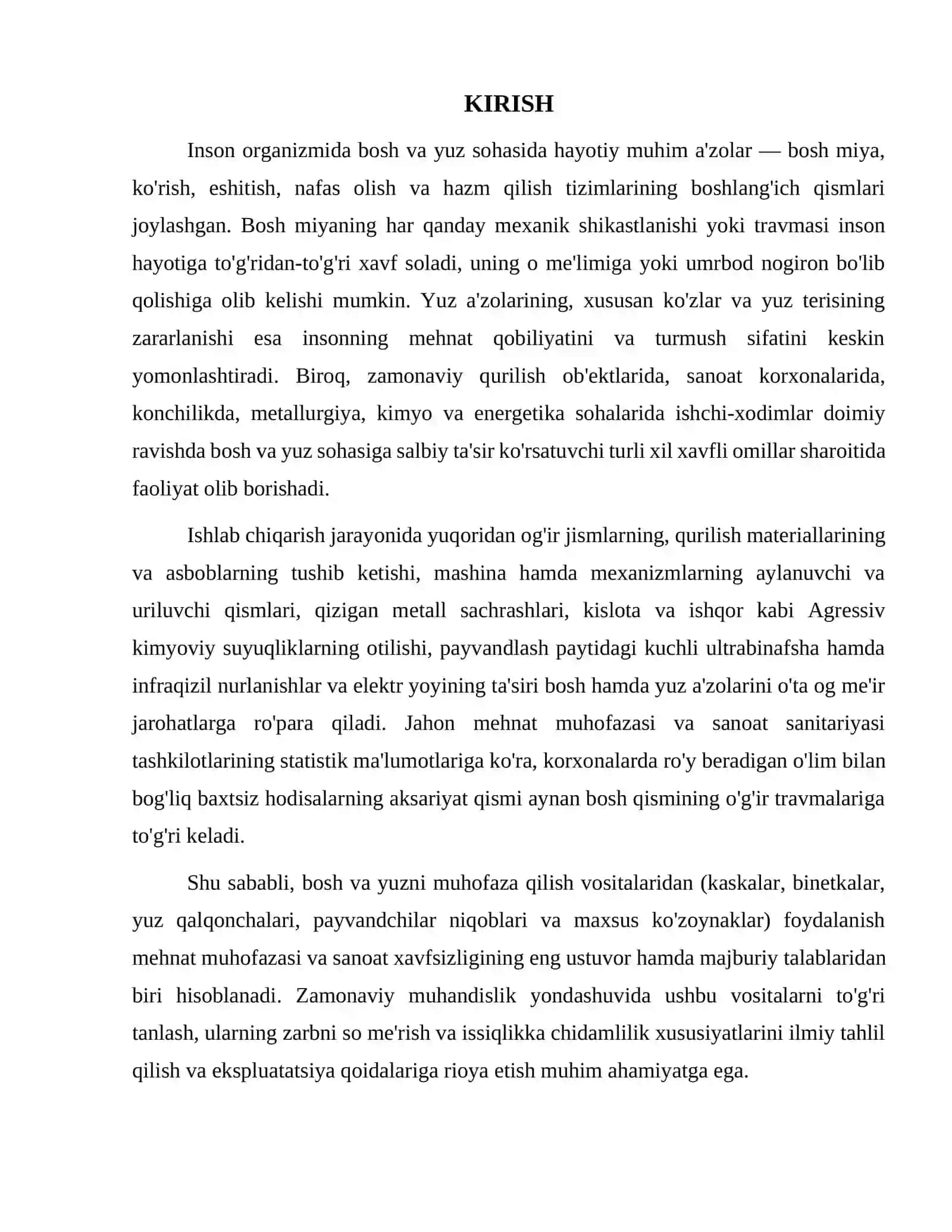 BOSH VA YUZNI HIMOYA QILISH VOSITALARI 3