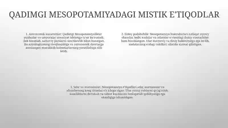 Qadimgi Sharqda Asotiriy Tasavvurlar Va Bilimlarning Paydo Bòlishi 3