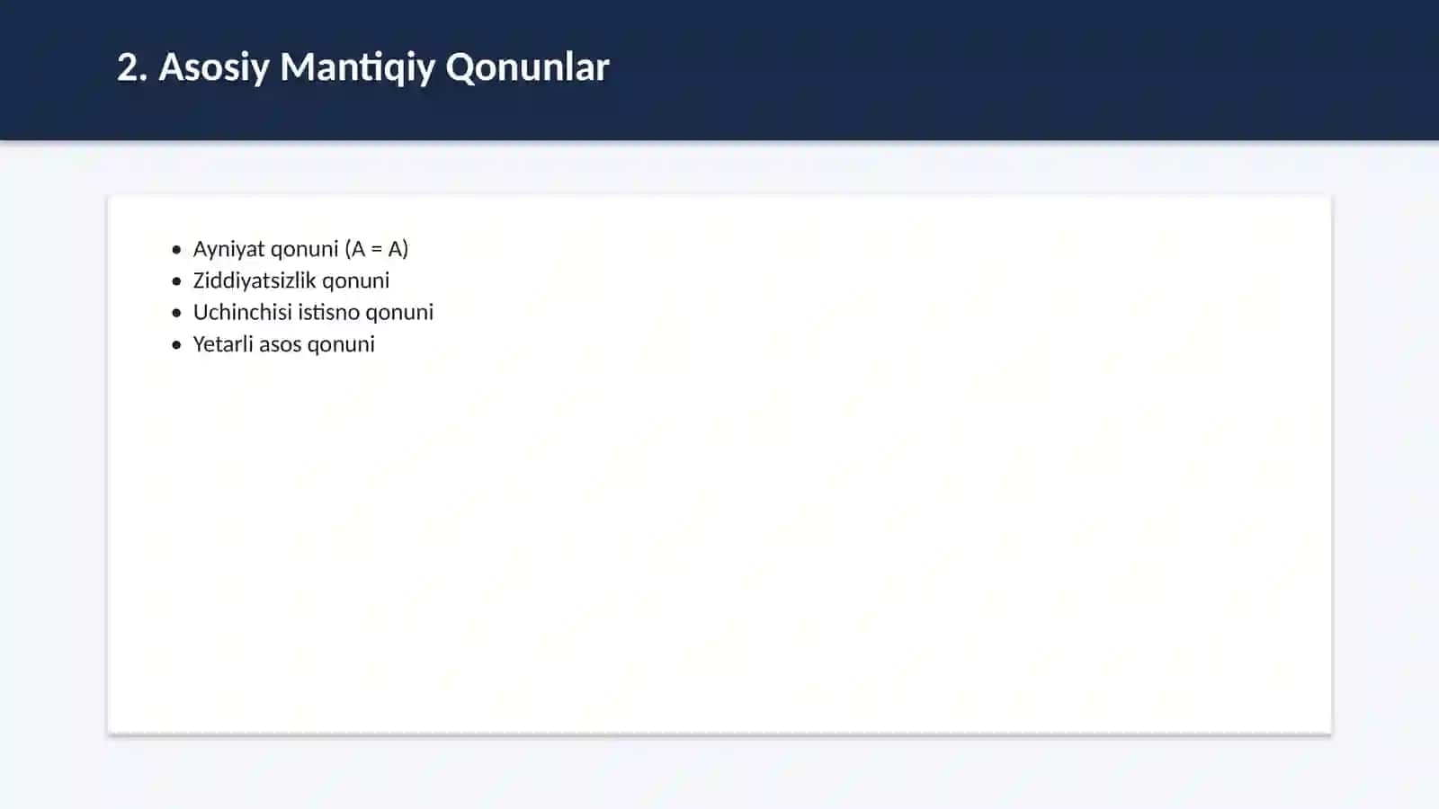 Formal va dialektik mantiq qonunlari 3
