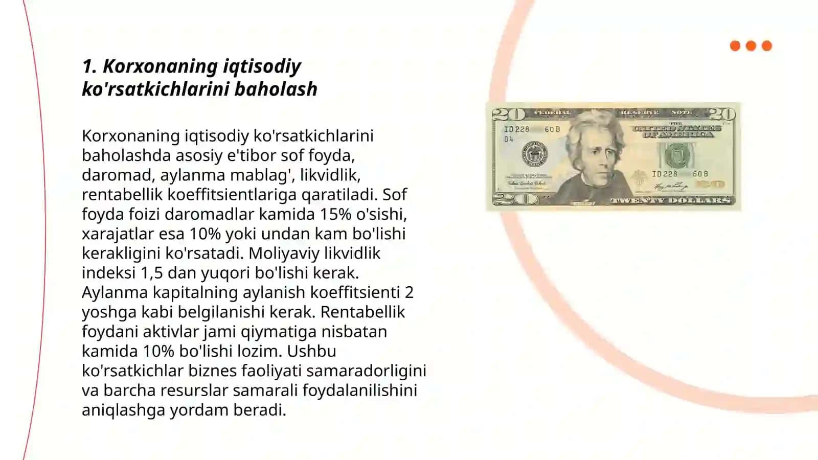 Korxonaning iqtisodiy salohiyati tahlili 3