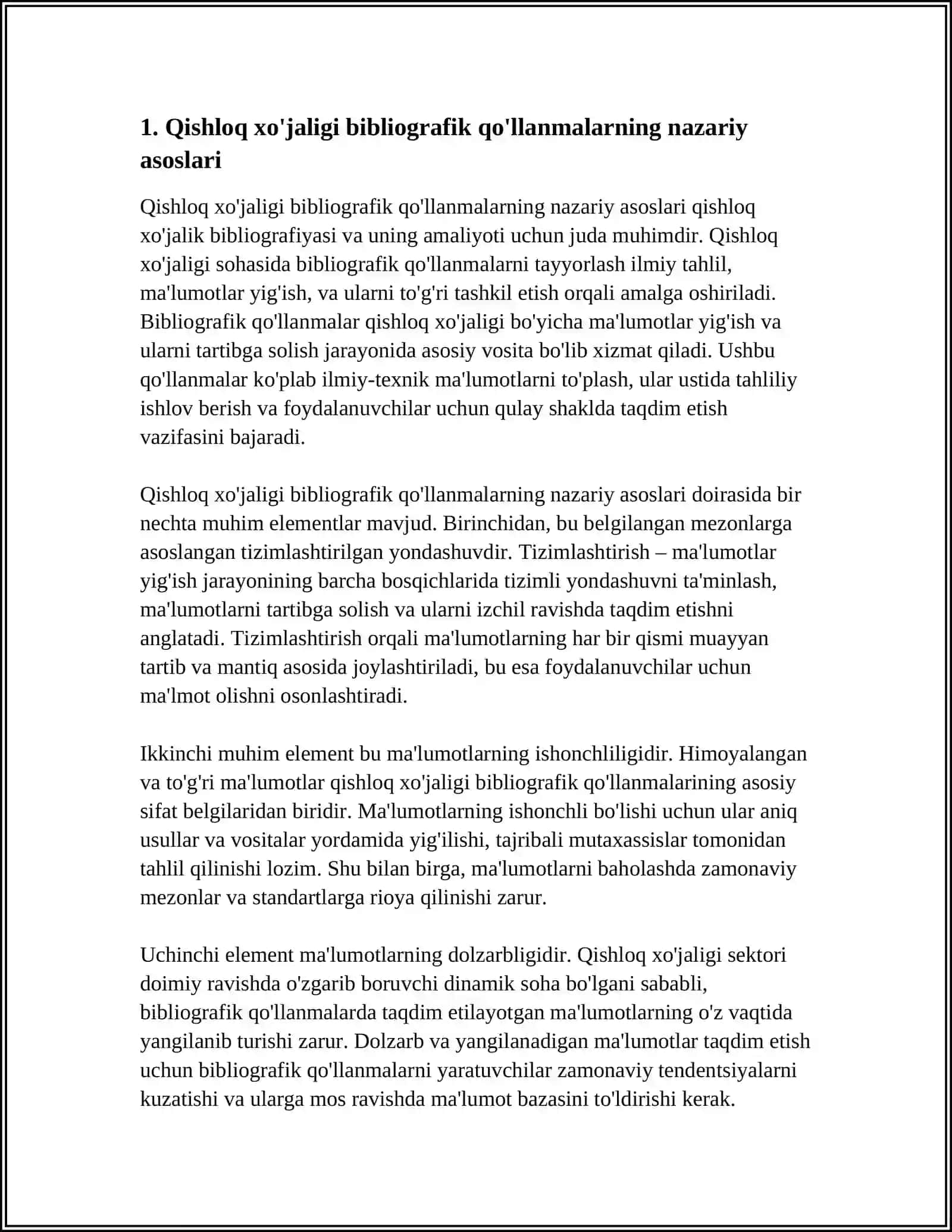 QISHLOQ XO'JALIGI BIBLIOGRAFIK QO'LLANMALAR 3
