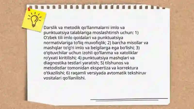 Boshlangʻich taʼlimda imloviy va punktuatsion savodxonlikni oshirish boʻyicha tavsiyalar ishlab chiqish 3
