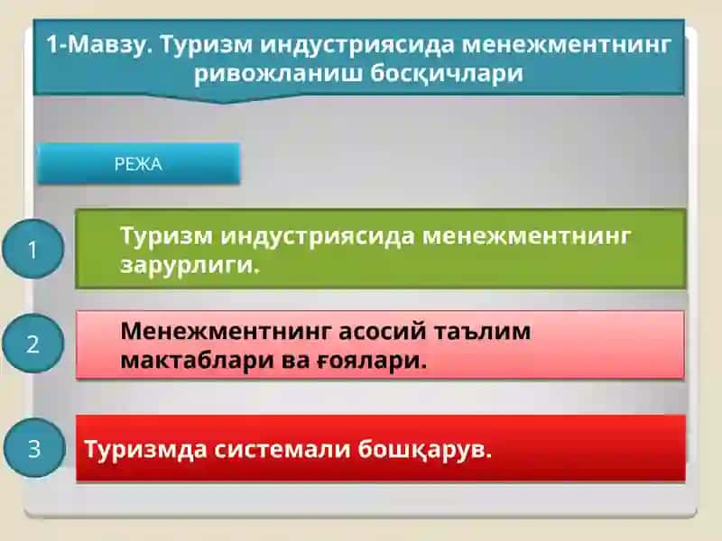 ТУРИЗМ МЕНЕЖМЕНТИ 3