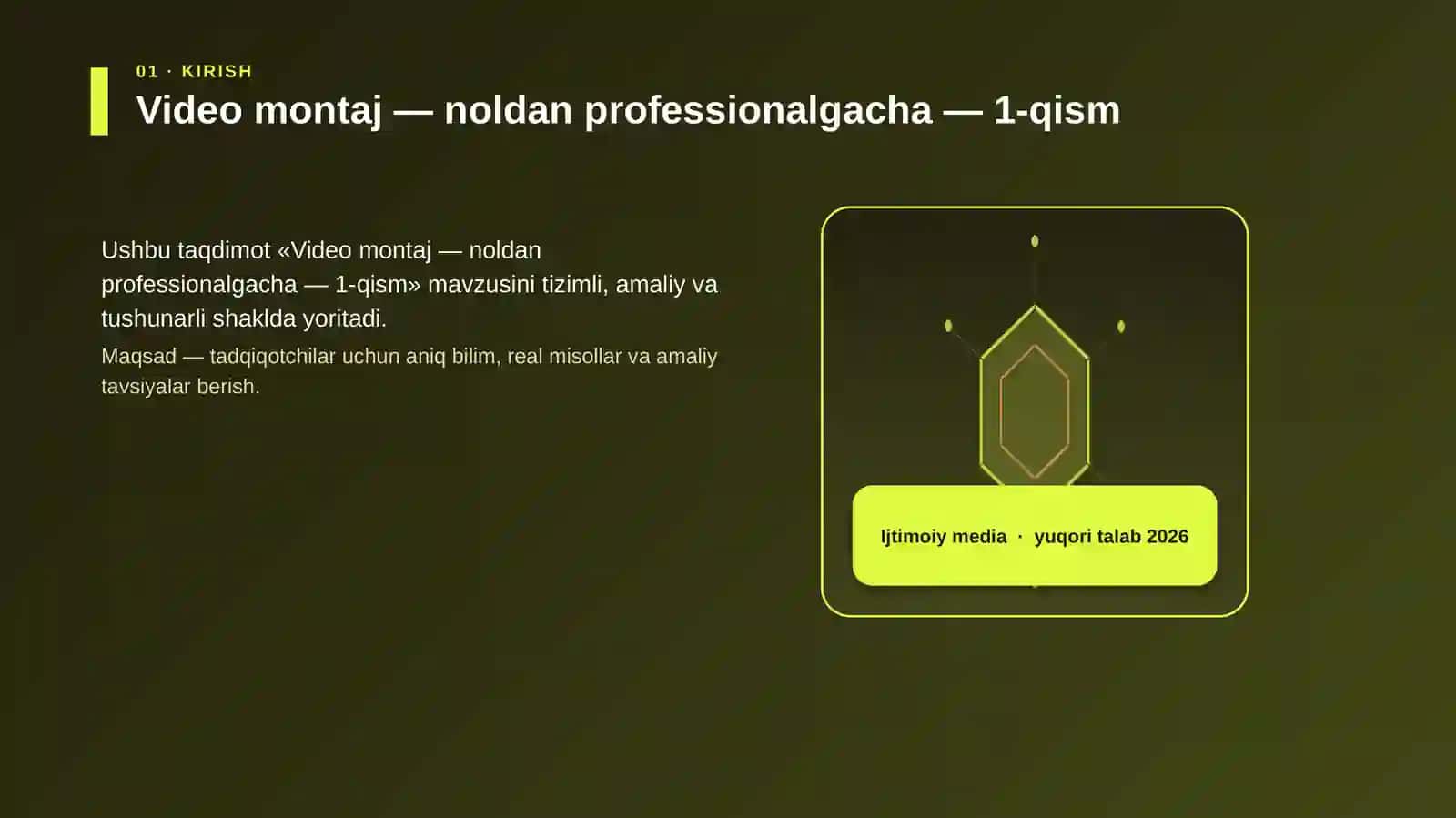 Video montaj — noldan professionalgacha — 1-qism 3