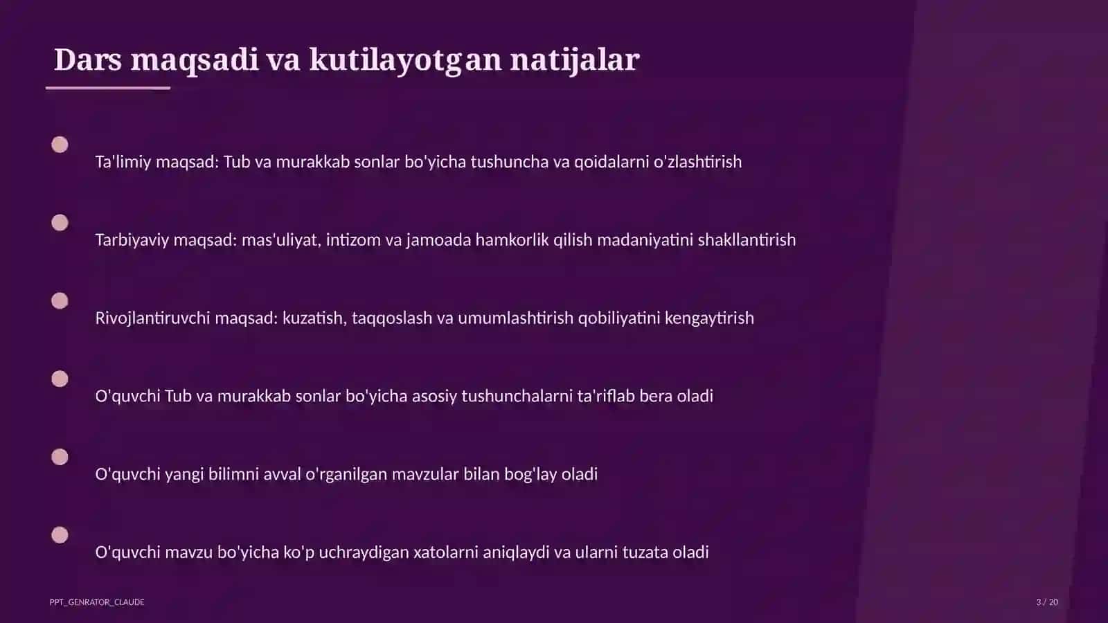 Tub va murakkab sonlar (5-sinf) 3