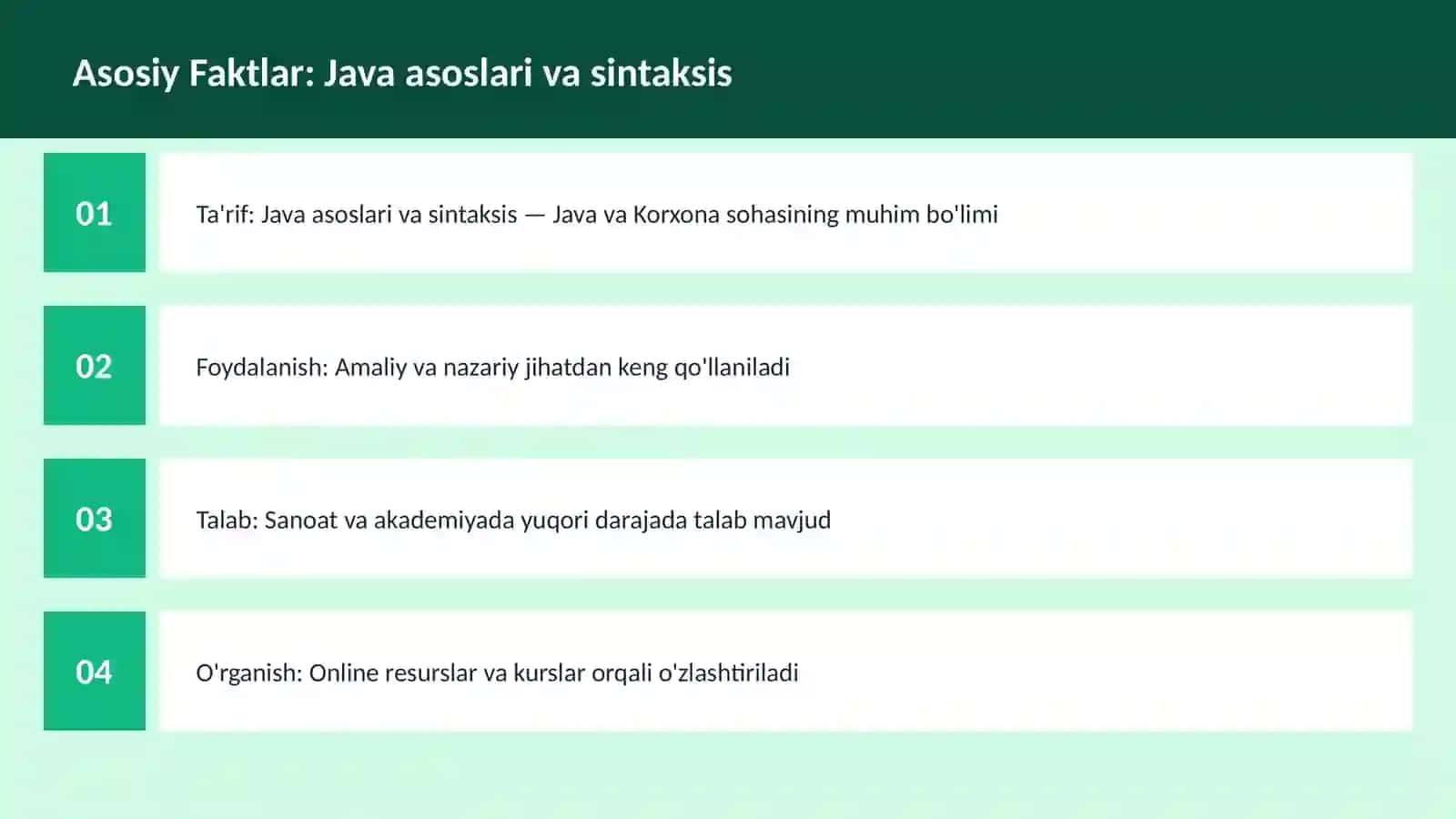 Java asoslari va sintaksis 3