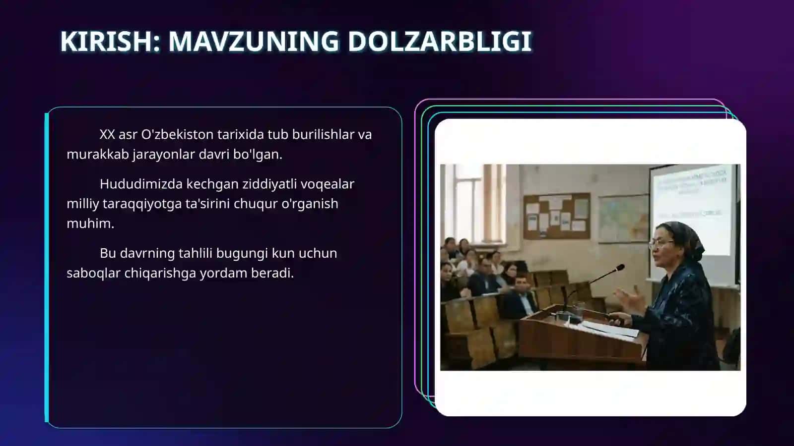 XX asrda mamlakatimiz hududida roy bergan ziddiyatli va murakkab jarayonlar 3