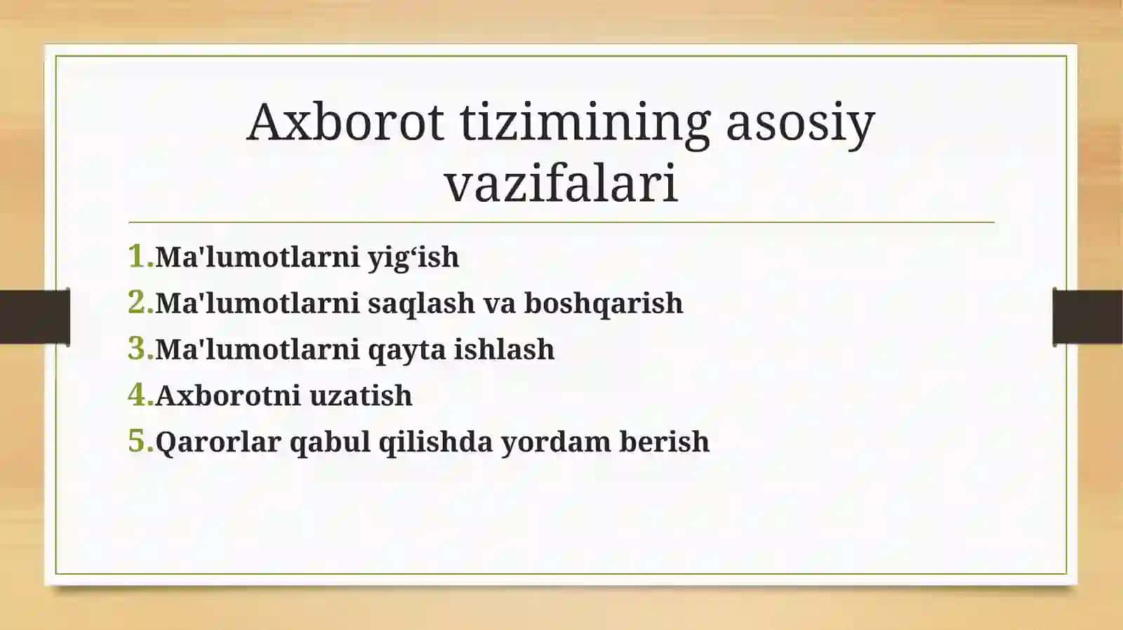 Axborot tizimlari va uning turlari 3