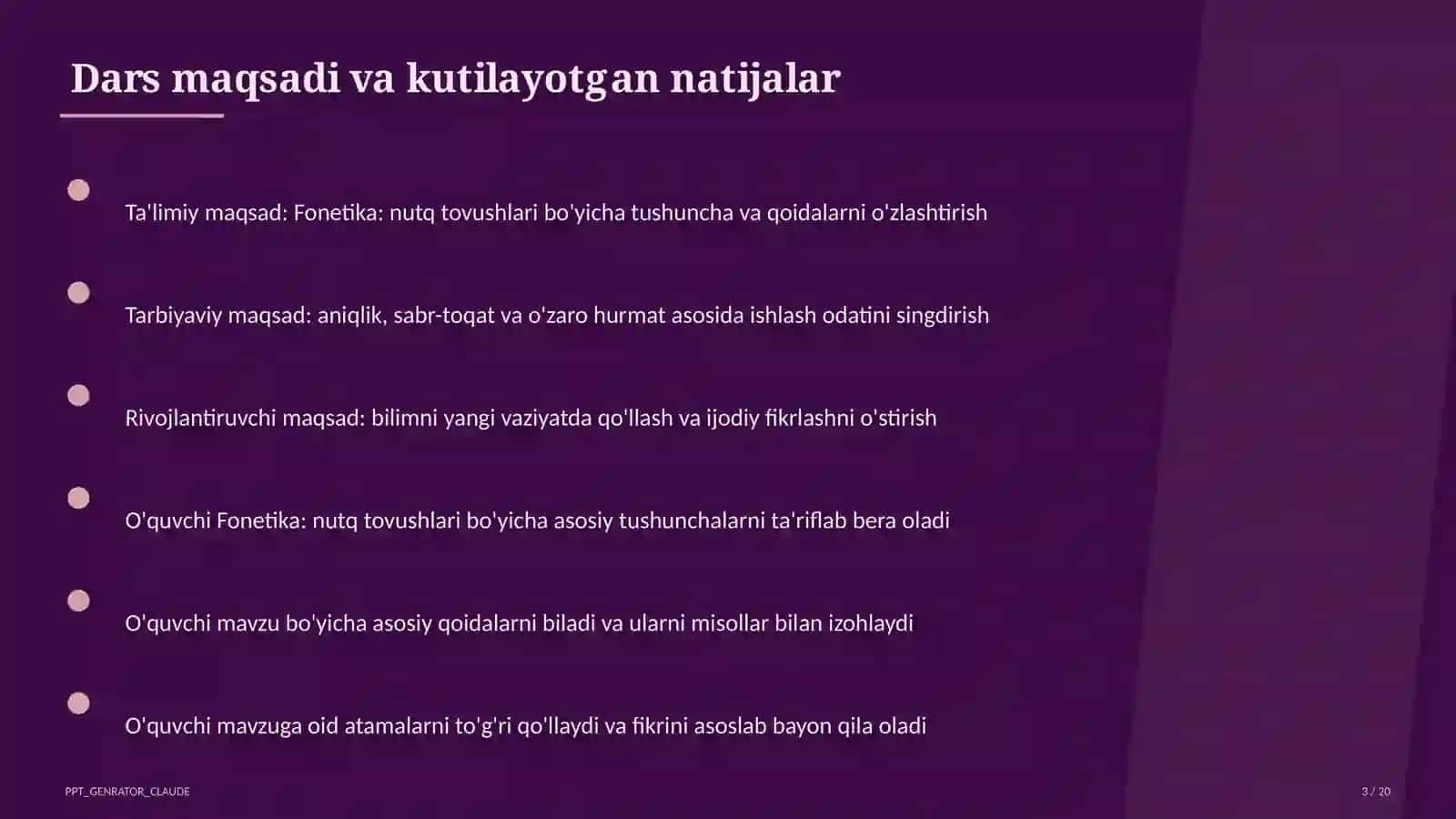 Fonetika: nutq tovushlari (5-sinf) 3