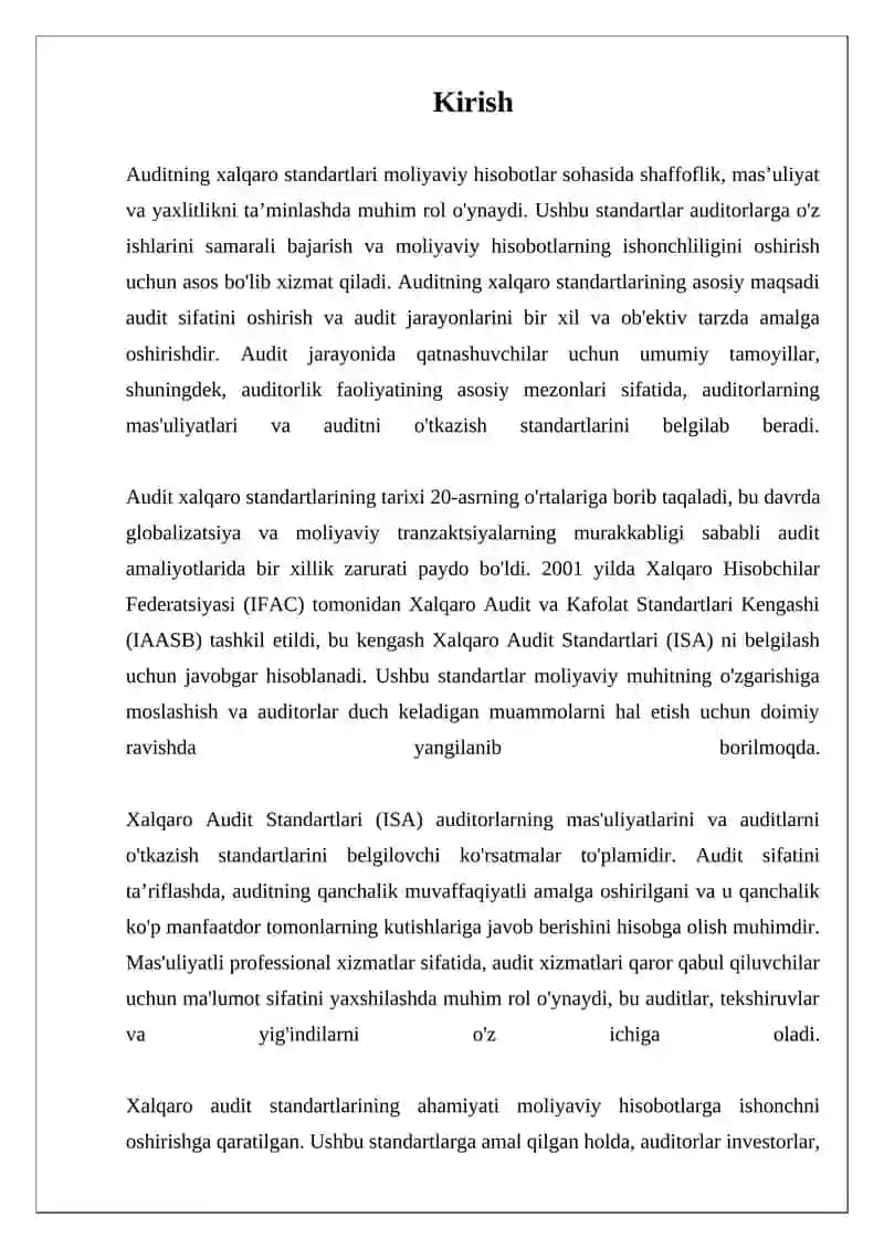 Auditning xalqaro standartlarini maqsadida umumiy tamoyillari 3