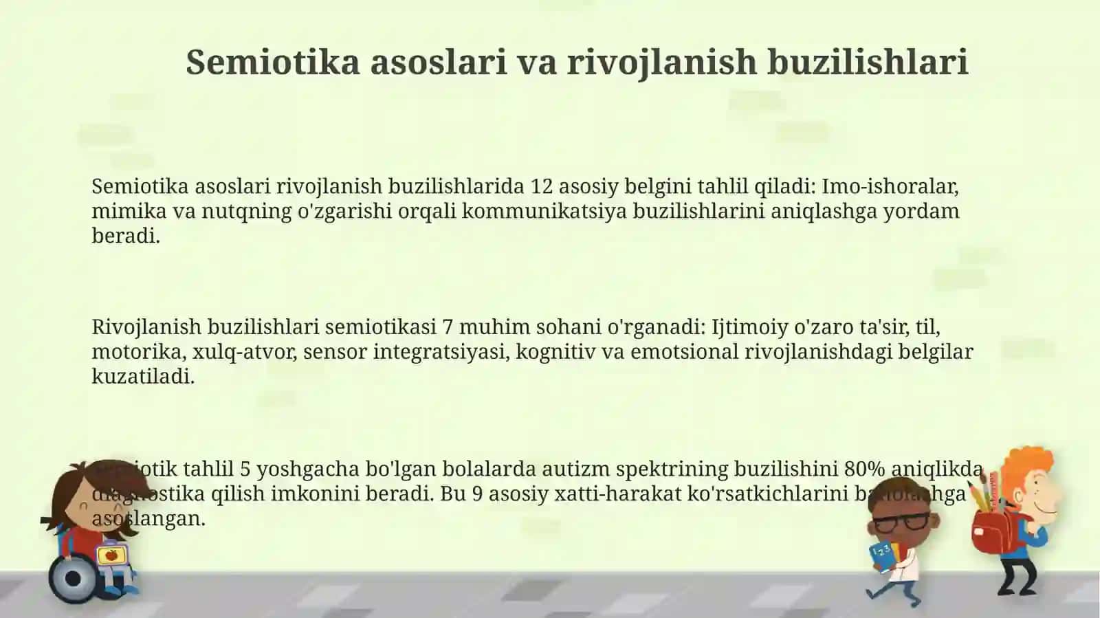 Semiotika asoslari va rivojlanish buzilishlari 3