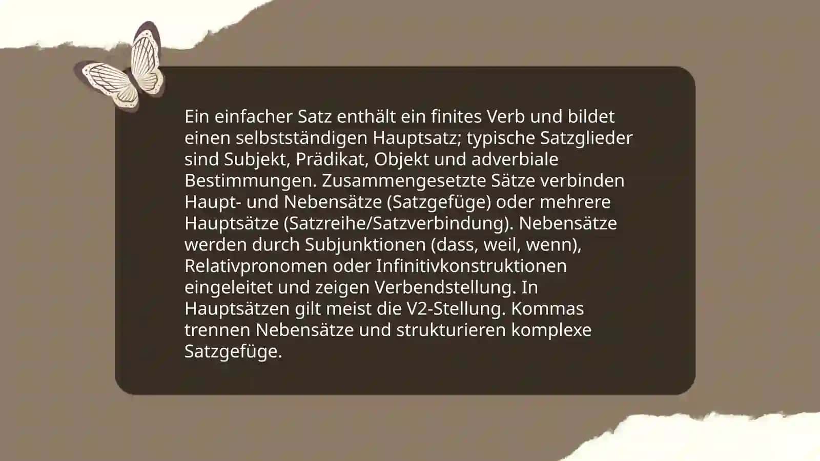 Syntax. Der Satz 3