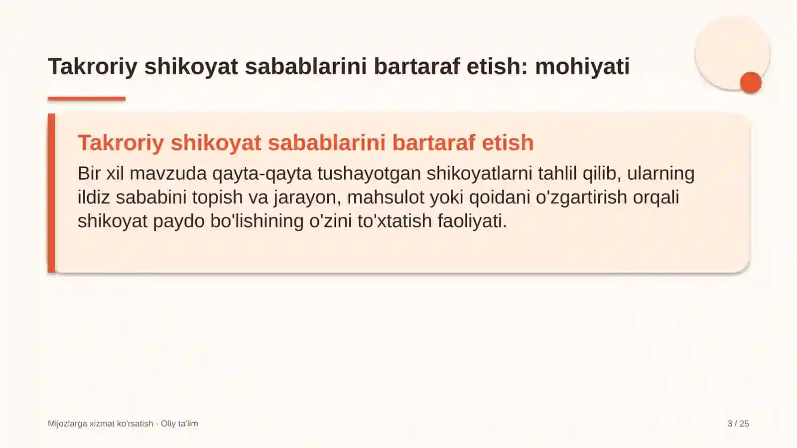 Bioenergetikada takroriy shikoyat sabablarini bartaraf etish 3