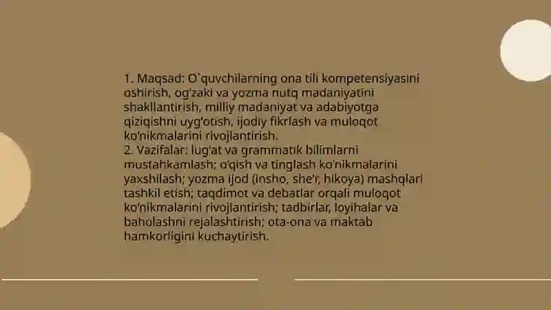 Ona tilidan to‘garak ishlarini rejalashtirish 3