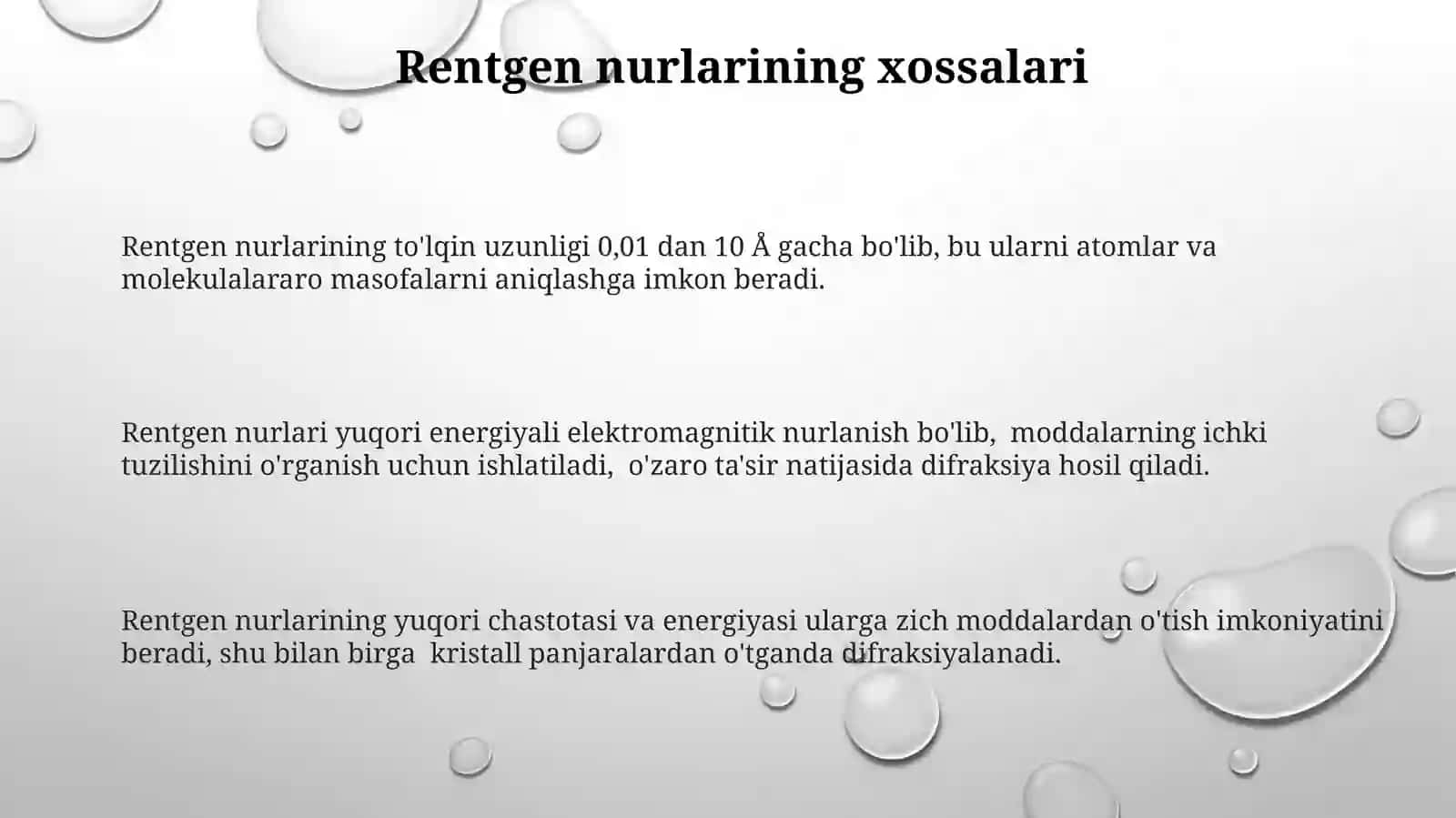 Rentgen kristalloggrafiya usuli nima 3