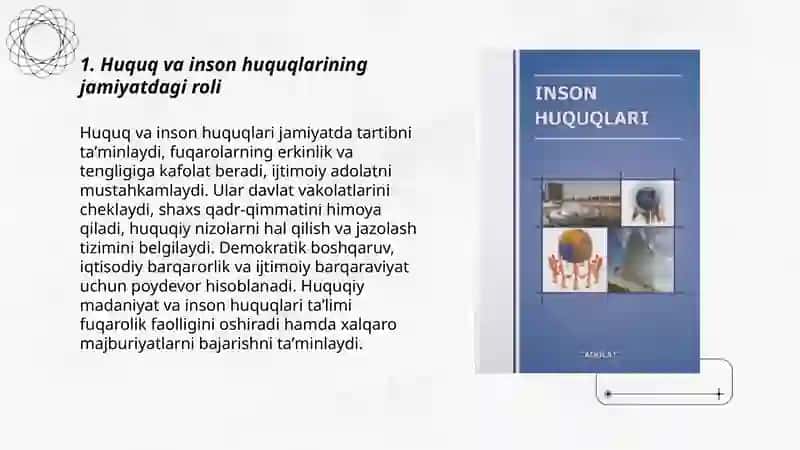 Huquq inson huquqlari jamiyat poydevori 3