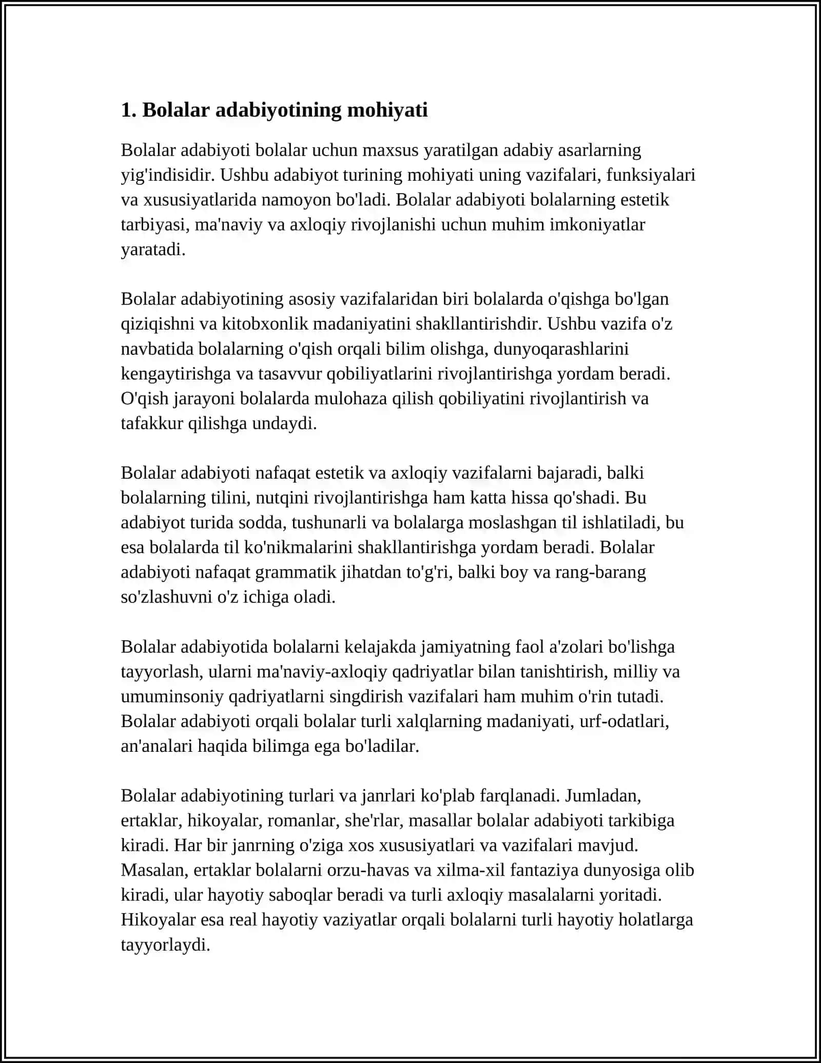 Bolalar adabiyoti (Bolalar adabiyoti fani) 3