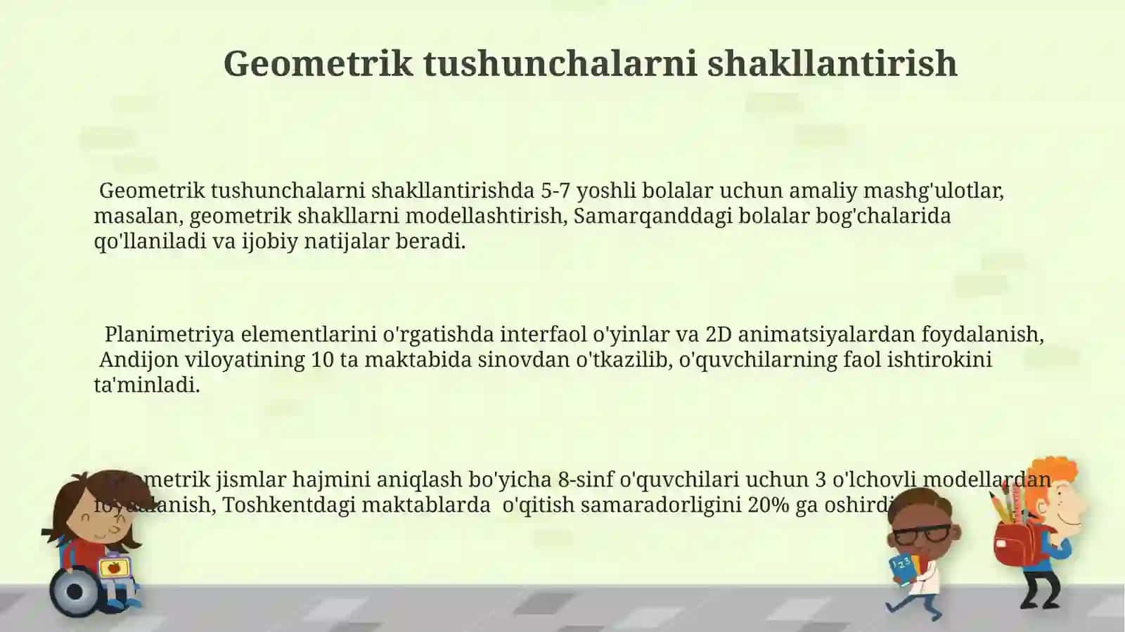 Geometriya elementlarini oʻrgatish metodikasi 3