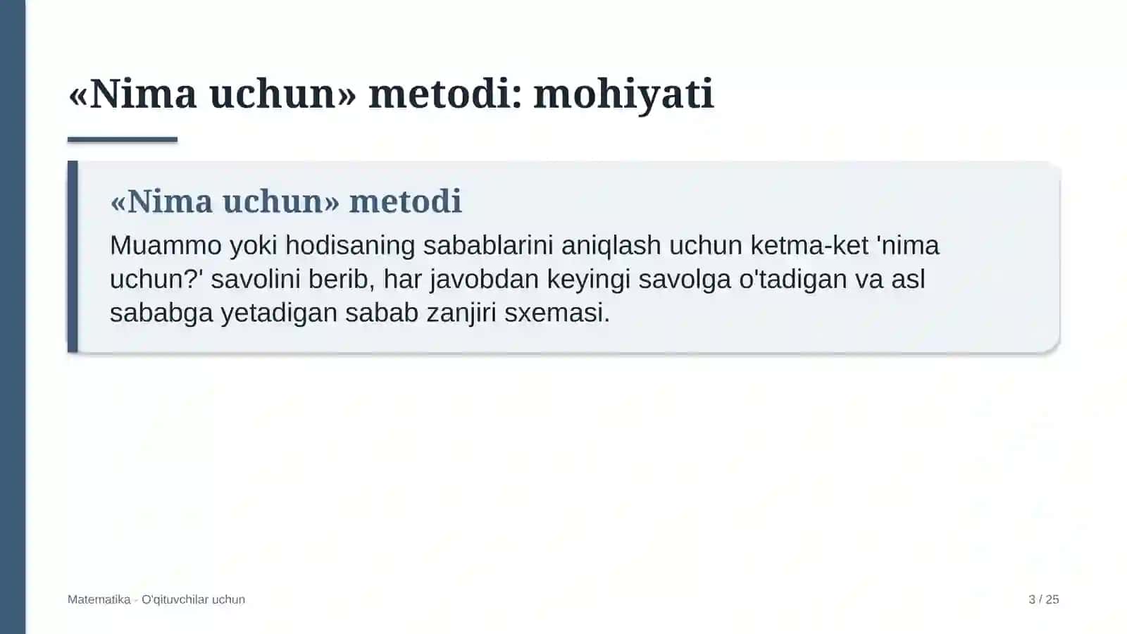 matematika darslarida nima uchun metodidan foydalanish 8906 3