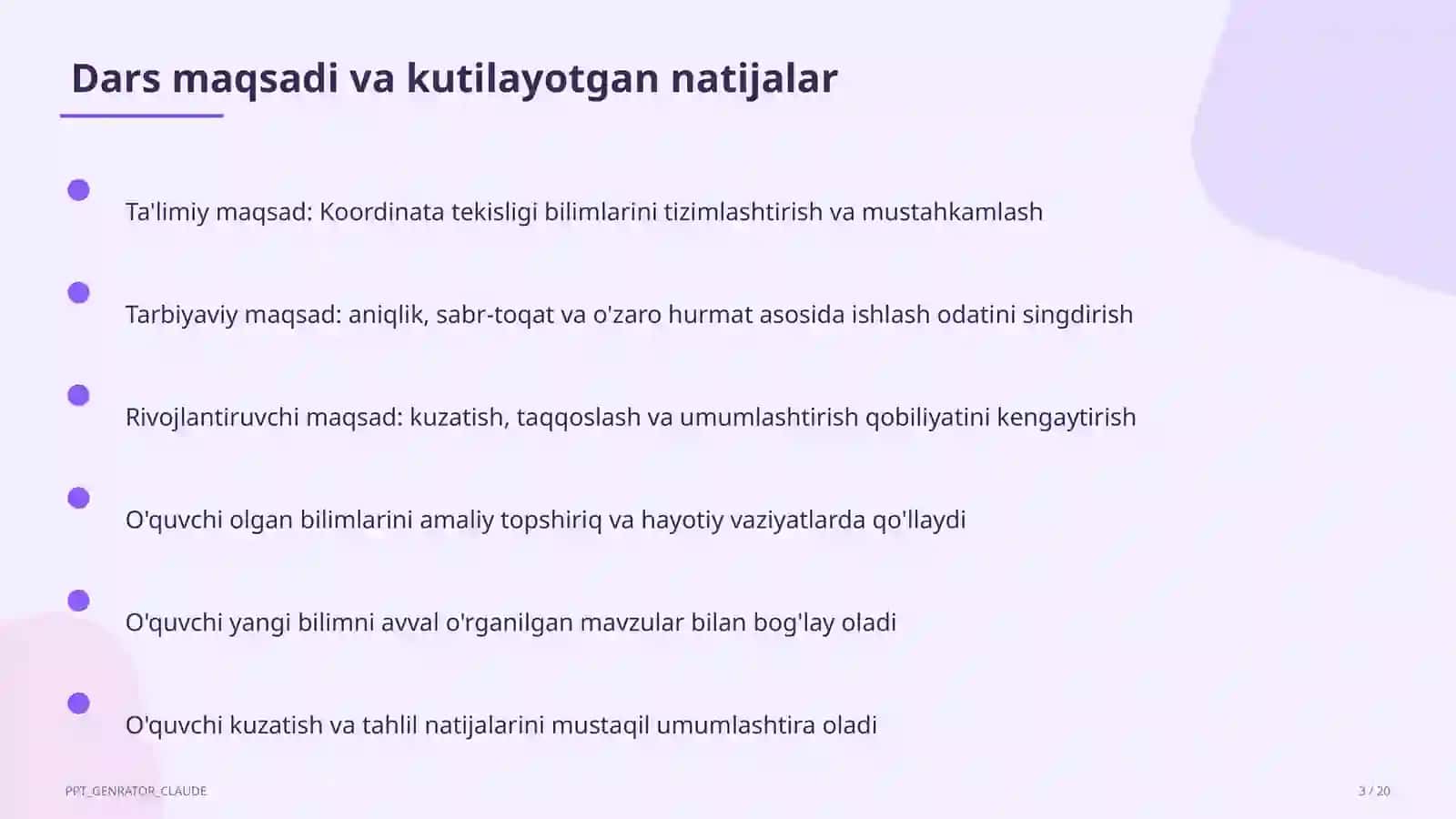 Koordinata tekisligi (6-sinf) 3