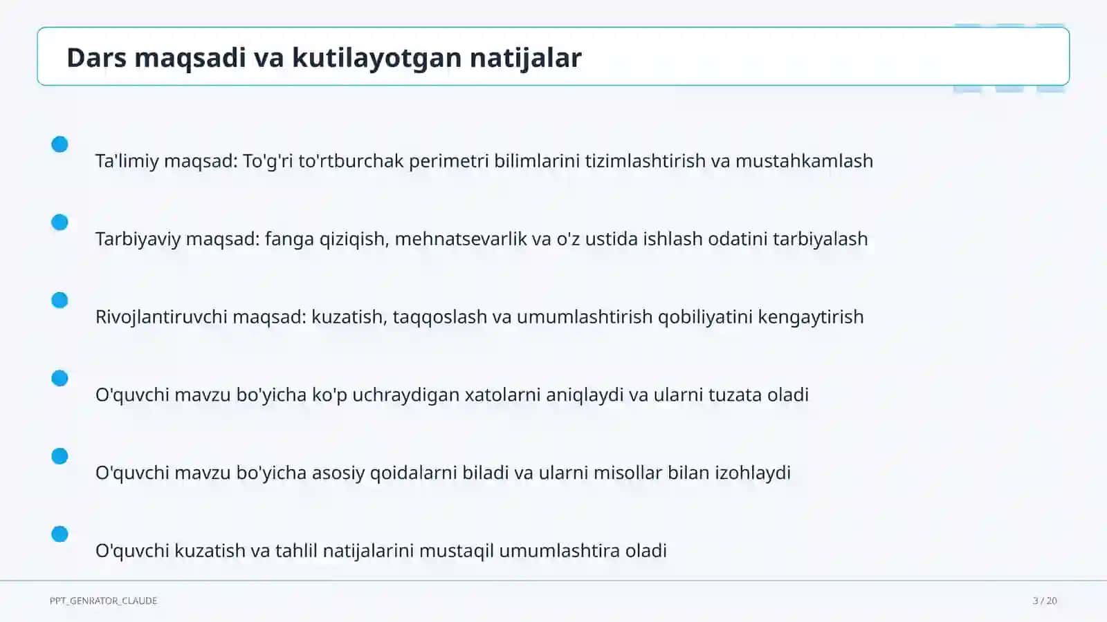 To'g'ri to'rtburchak perimetri (2-sinf) 3