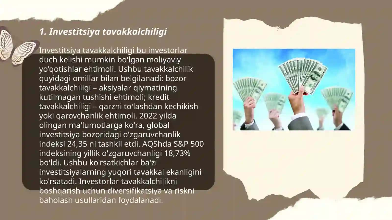 Investitsiyaning kutilgan daromad stavkasini xisoblash 3