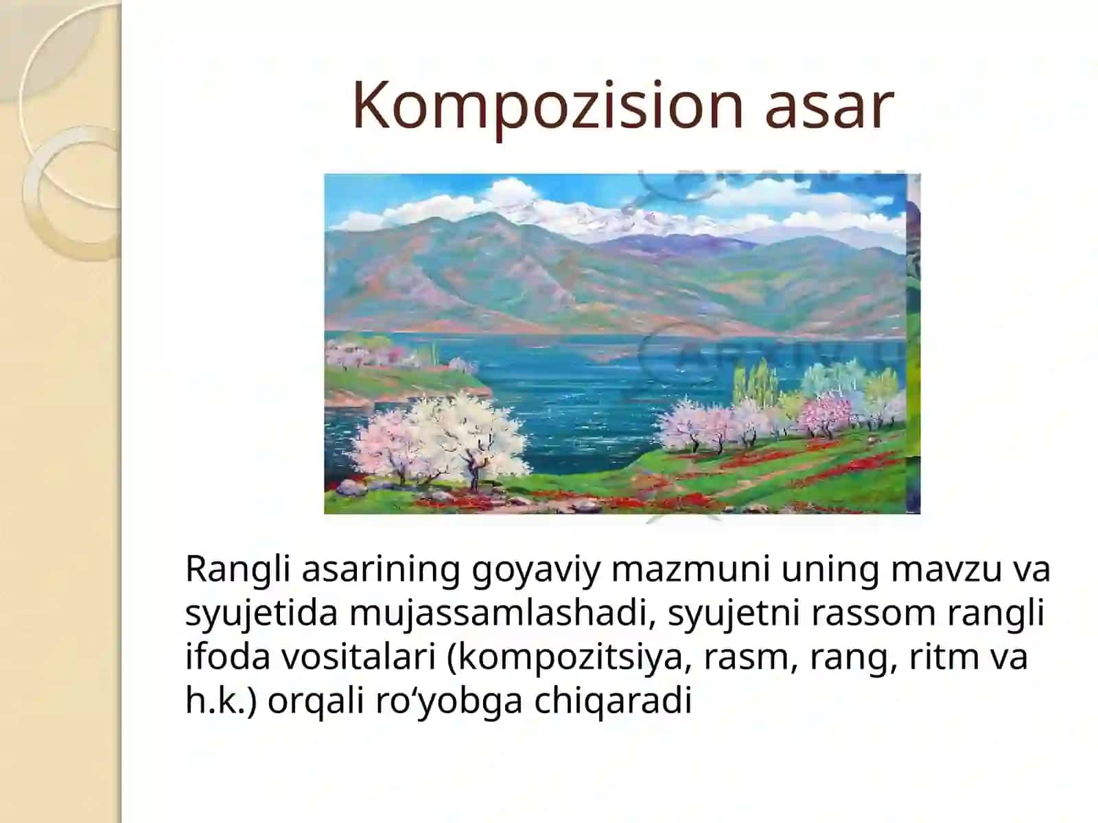 Kompozitsiya asoslari — Tasviriy va amaliy san'at uchun tayyor prezentatsiya 3