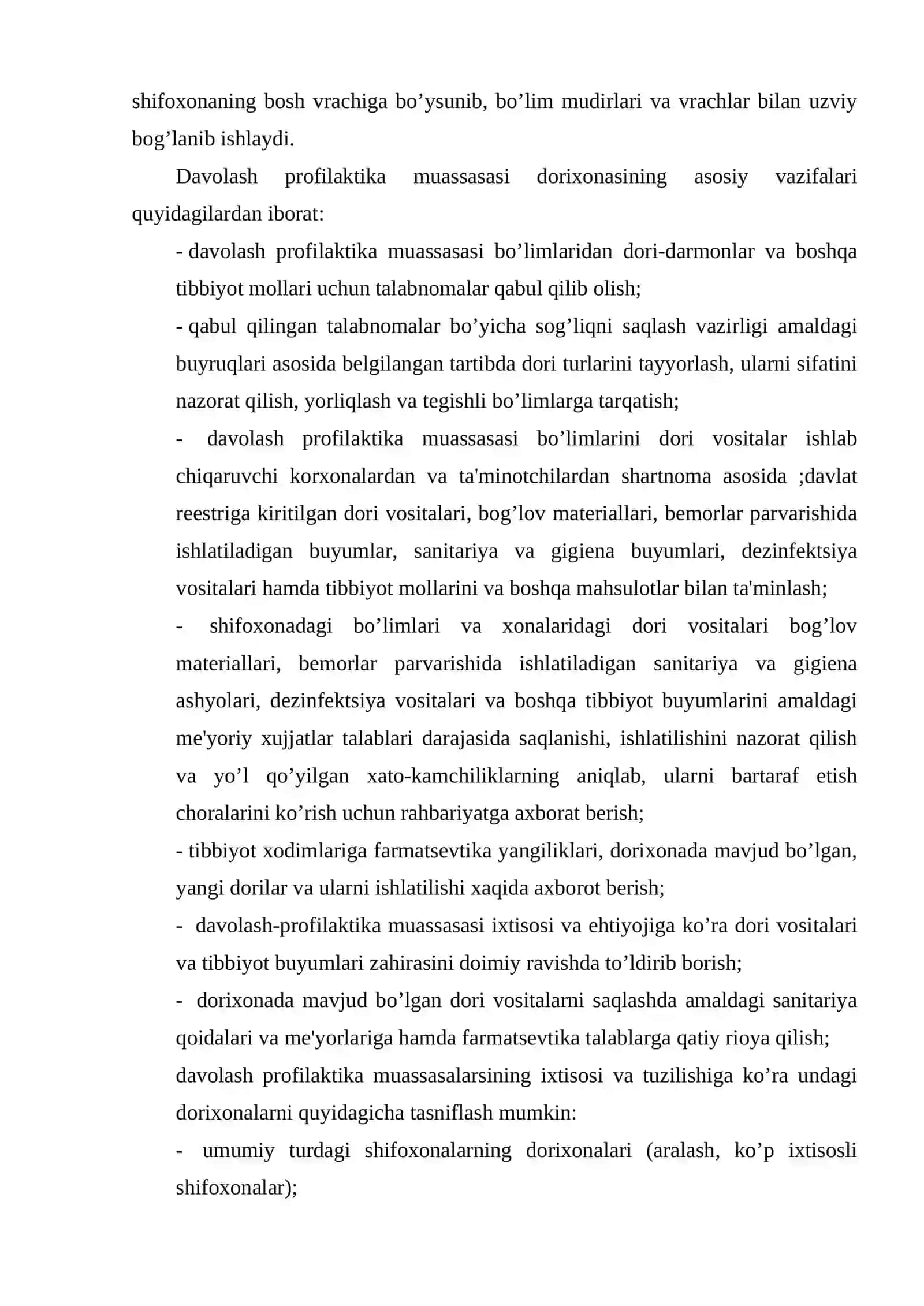 Davolash profilaktika muassasasining dorixonasi 3