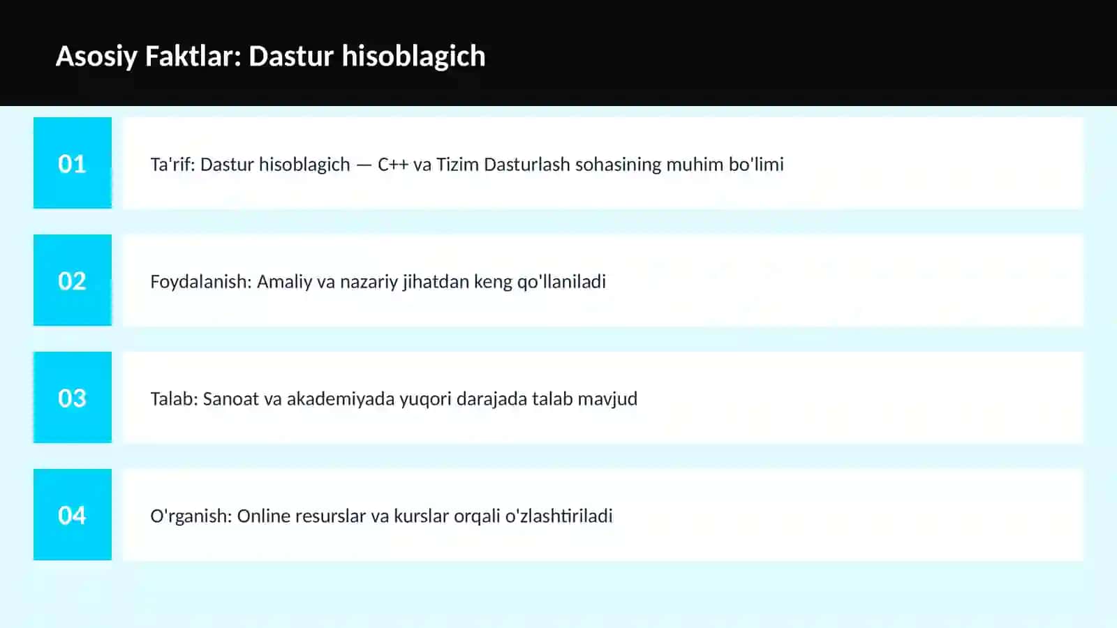 DASTURLASH | C++ VA TIZIM DASTURLASH 3