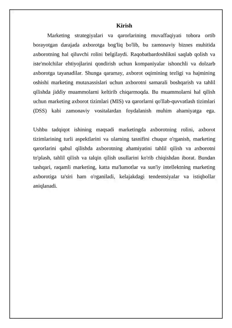 Marketingda axborotning roli va axborot tizimlari 3