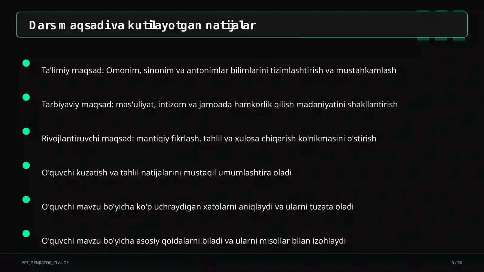 Omonim, sinonim va antonimlar (5-sinf) 3