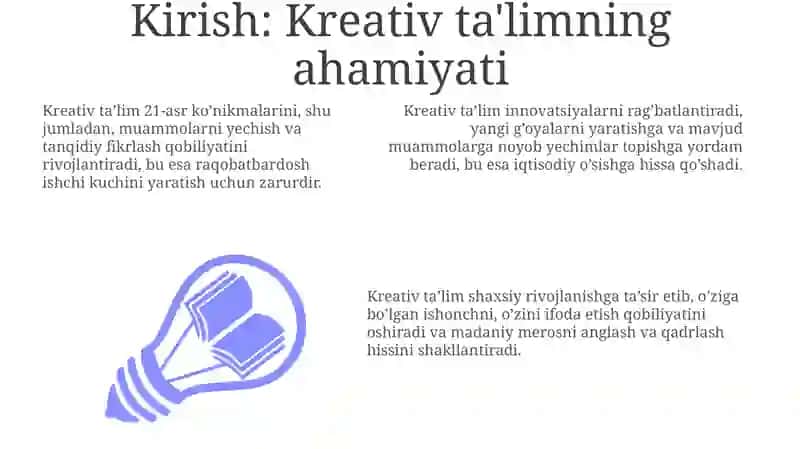 Kreativ ta'lim olganlikni tashxis etishning mohiyati 3