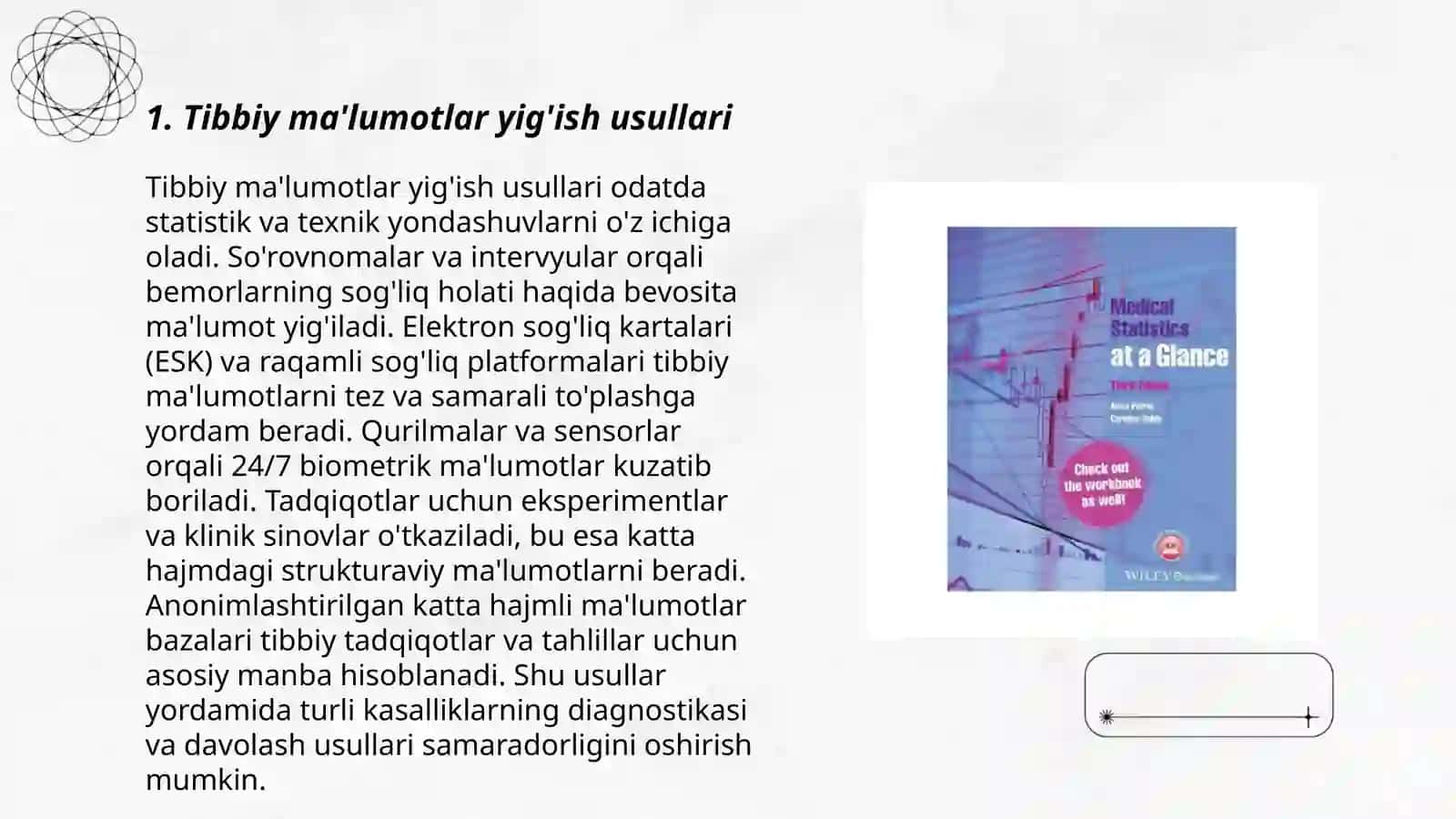 Tibbiy axborotlarni statistik qayta ishlash 3