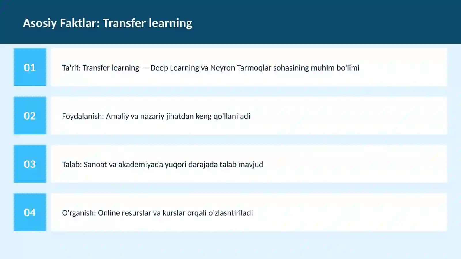 Transfer learning 3