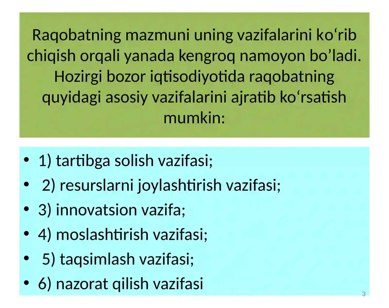 Рақобатлашган бозордаги фирмалар фаолияти 3