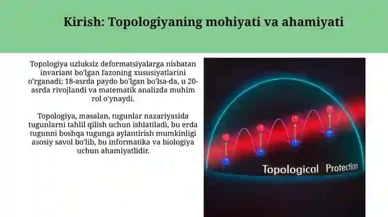 Topologiya kiritish usullari. Topologik fazoni baza bo'yicha qurish 3