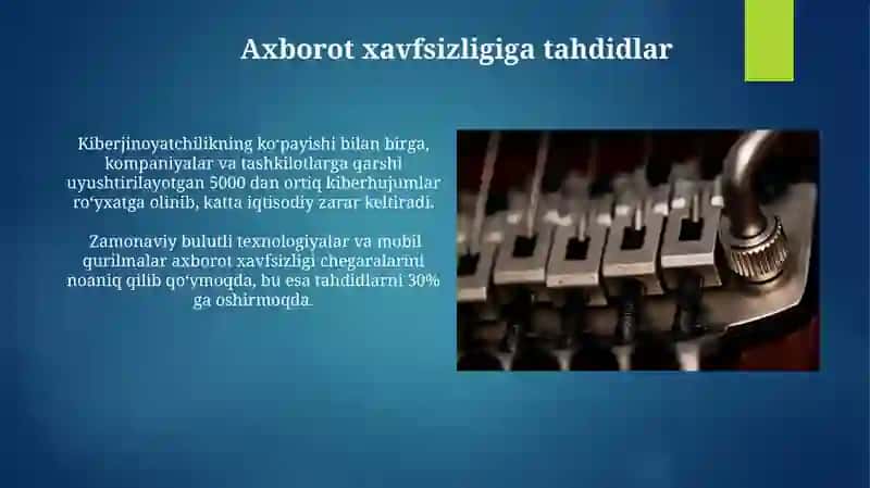 Axborot xavfsizligini ta’minlashning maqsadlari va prinsplari 3