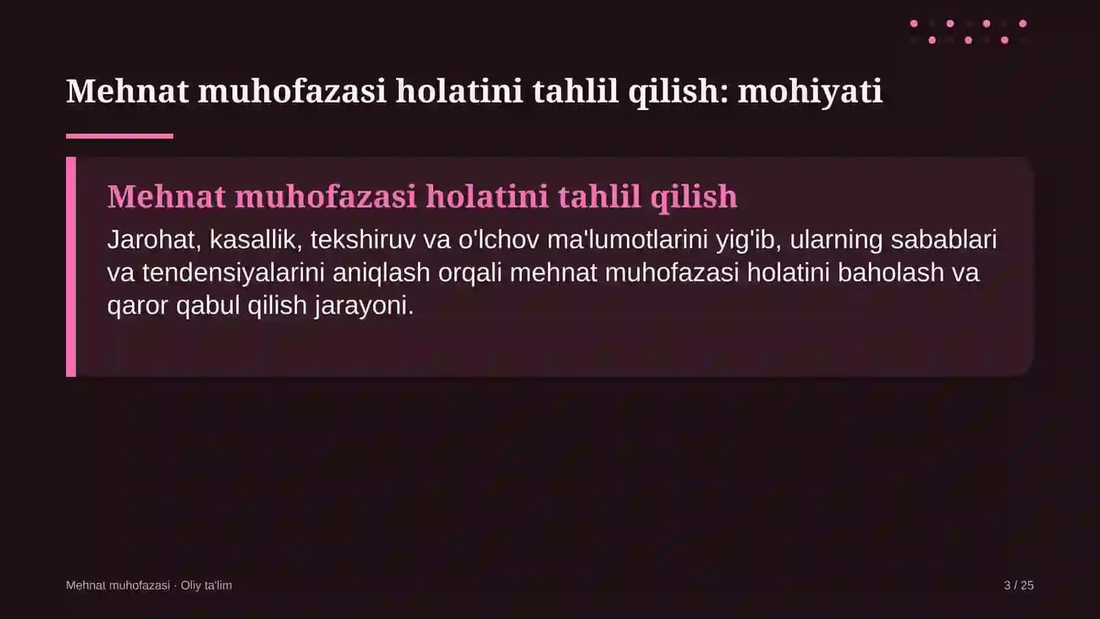 Davlat fuqarolik xizmatida mehnat muhofazasi holatini tahlil qilish 3