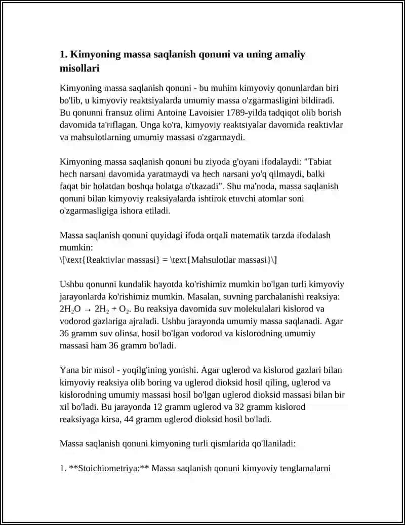 KIMYONING ASOSIY QONUNLARI VA GAZ QONUNLARI. REAL VA IDEAL GAZ QONUNLARI 3