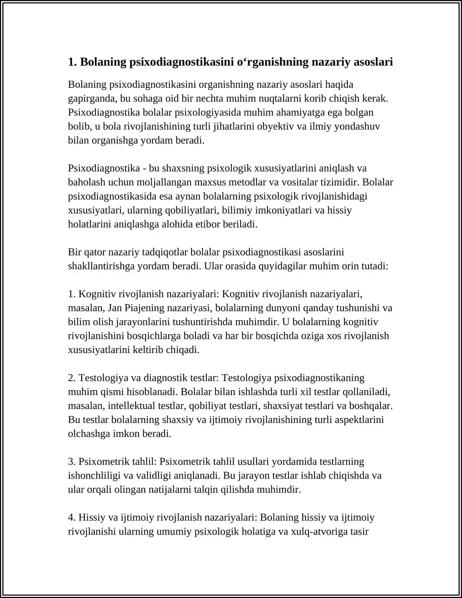 BOLANING BILISH SOHASINING PSIXODIOGNOSTIKASI 3