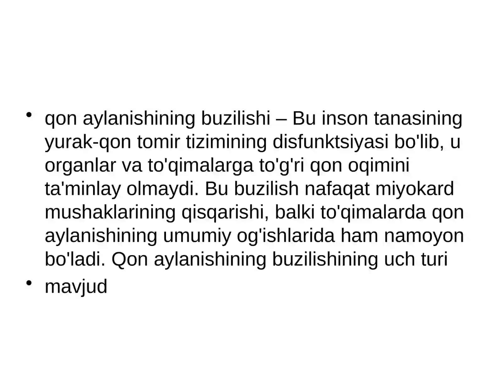 QON AYLANISHNING OʻTKIRBUZILISHITOʻQIMALAR OʻLIMI 3