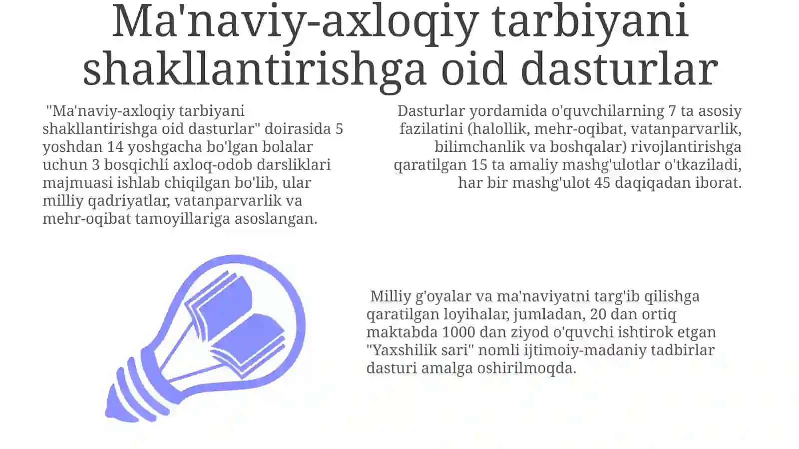Ma'naviy-axloqiy tarbiyani shakllantirishga oid dasturlar 3