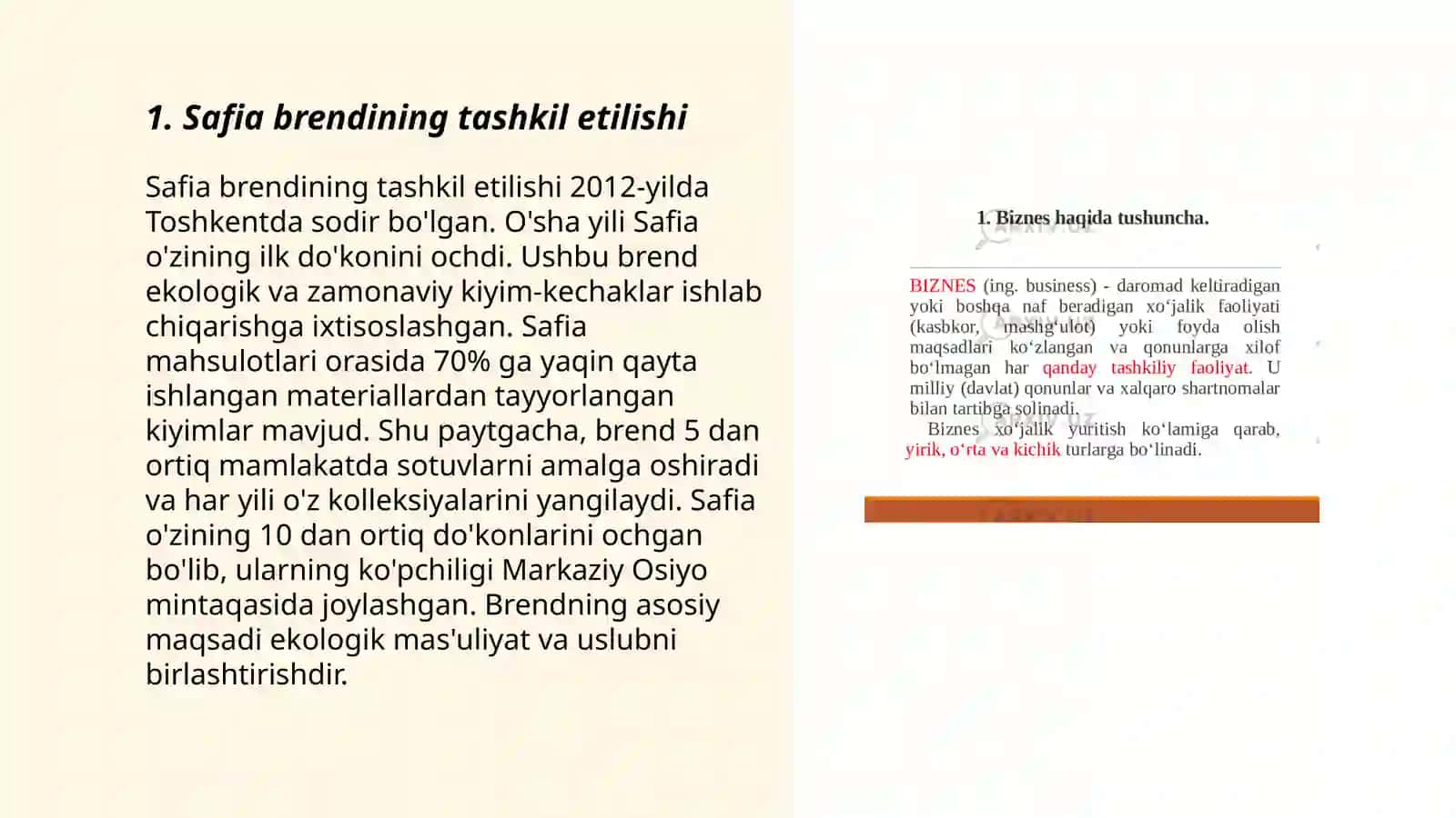Safia brendining biznes faoliyati va kelib chiqishi 3